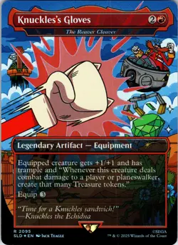 Knuckles's Gloves - The Reaver Cleaver Rainbow Foil R Secret Lair Drop 2095 NM - Image 1