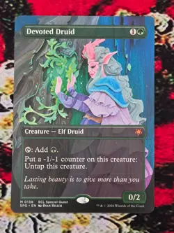 MTG Devoted Druid Borderless SPG 138 - Special Guests Regular - Image 1