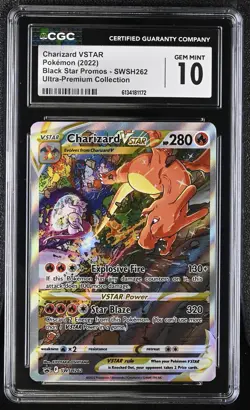 Charizard VSTAR SWSH262 FA UPC Black Star Promo Pokemon 2022 TCG CGC Gem Mint 10 - Image 1