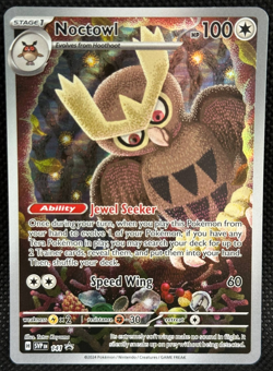 NM Noctowl 141 Promo Scarlet & Violet Illustration Rare POKEMON 2024 - Image 1