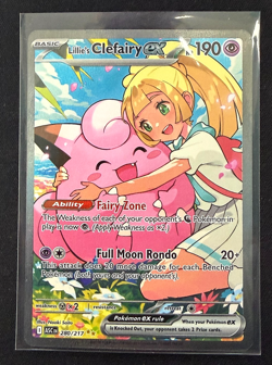 Pokemon Ascended Heroes Lillie’s Clefairy Ex SIR 280/217 PERFECT CENTERING - Image 1