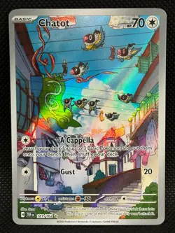 NM Chatot 181/162 Temporal Forces Illustration Rare POKEMON 2024 - Image 1