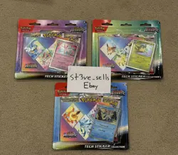 Pokemon TCG Prismatic Evolutions Tech Sticker Collection Full Art Set 3x SEALED - Image 1