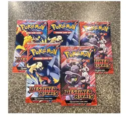 Pokemon TCG Destined Rivals Booster Pack Lot - 5 Packs (10 Cards) - Image 1