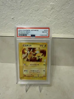 2002 McDonald's Pikachu Holo Card #010 PSA 8 - Image 1