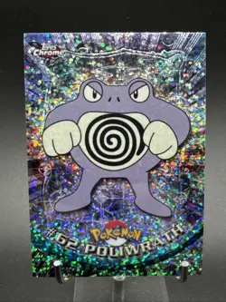 2000 Topps Chrome Holo Sparkle Pokemon card # 62 Poliwrath - Image 1