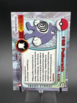 2000 Topps Chrome Holo Sparkle Pokemon card # 62 Poliwrath - Image 4