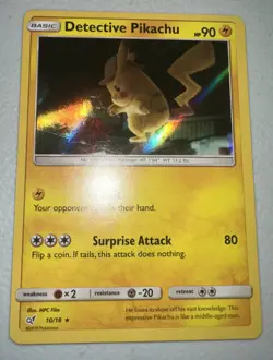 Holo Detective Pikachu 10/18 Pokemon TCG Pokemon 2019 Card - Image 1