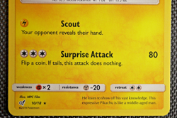 2019 DETECTIVE PIKACHU 10/18 SUN & MOON HOLO Pokemon TCG Trading Card Game - Image 4