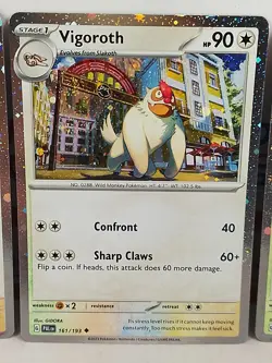 Pokemon TCG - COSMO FOIL PROMO Cards - Slaking + Vigoroth + Slakoth NM/M - Image 3