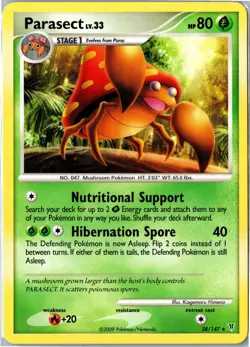 Pokemon Card - Parasect 38/147 Supreme Victors Rare Moderately Played - Image 1