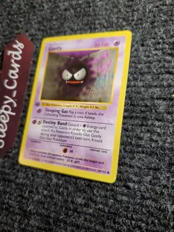 1st Edition Gastly Pokemon Card 50/102 Base Set Shadowless HP - Image 2