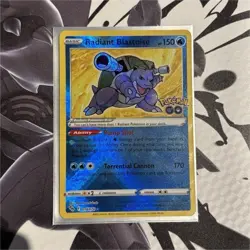 Pokemon Radiant Blastoise 018/078 GO Radiant Rare Holo 150HP 170 Attack Card - Image 1