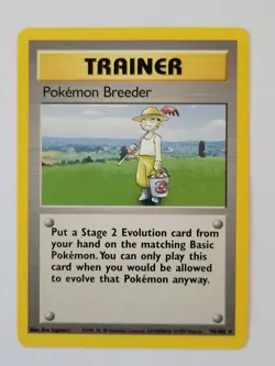 Trainer Breeder Pokemon Card 76/102 Rare Never Played - Image 1