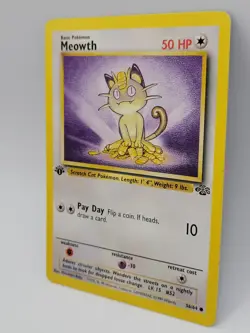 Meowth 56/64 1st Edition Jungle LP Pokemon Card WOTC Vintage 1999 - Image 4