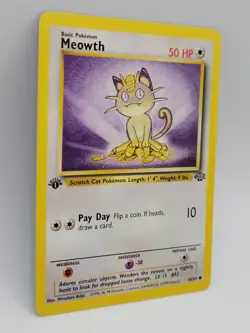 Meowth 56/64 1st Edition Jungle LP Pokemon Card WOTC Vintage 1999 - Image 5