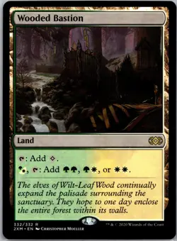 MTG Magic the Gathering Wooded Bastion (332/503) Double Masters NM - Image 1