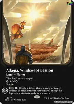 Adagia, Windswept Bastion (Borderless) [EOE - 277] - LP [Foil] TCG MTG - Image 1