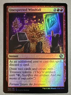 MTG / Unexpected Windfall / AFR / #164 / FOIL / Common / NM - Image 1