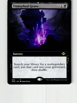 Unmarked Grave (Extended Art) 453 Rare Modern Horizons 2 Magic: The Gathering LP - Image 1