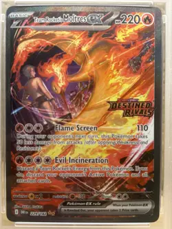 Team Rocket's Moltres ex (Destined Rivals Stamp) 229/182 Pokemon TCG PSA Mint 9 - Image 2