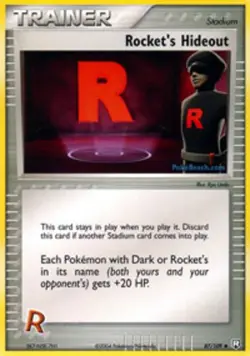1x Rocket's Hideout - 87/109 - Uncommon Lightly Played Pokemon EX - Team Rocket - Image 1