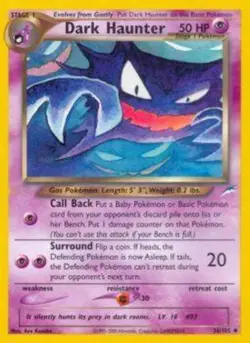 1x Dark Haunter - 36/105 - Uncommon - Unlimited Edition Lightly Played Pokemon G - Image 1