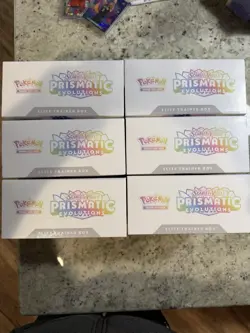 Pokemon TCG Prismatic Evolutions Elite Trainer Box ETB - Factory Sealed Lot x6 - Image 3
