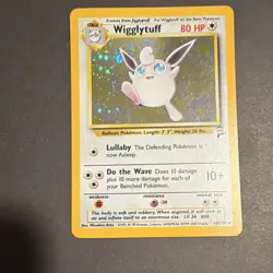 Pokemon Wigglytuff Base Set 2 19/130 Holo Rare 80 HP Stage 1 English 2000 WotC - Image 1