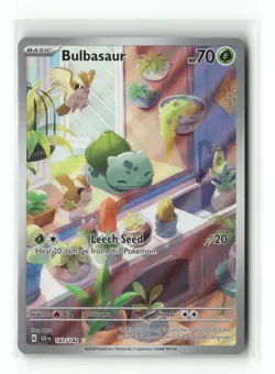 Pokemon TCG Stellar Crown #143/142 Bulbasaur Illustration Rare - Image 1