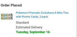 Pokemon | PRISMATIC EVOLUTIONS | 8 Mini-Tins Promo Cards Costco 2-pack Confirmed - Image 1