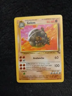 Golem 36/62 Uncommon Fossil Pokemon Unlimited LP - Image 1