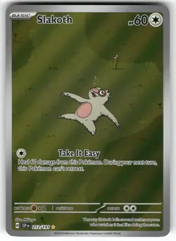 Slakoth 212/191 Illustration Rare Surging Sparks Pokemon Near Mint - Image 1