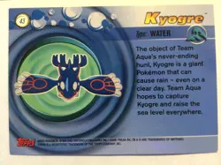 Pokemon Kyogre Topps Advanced #43 - Image 2