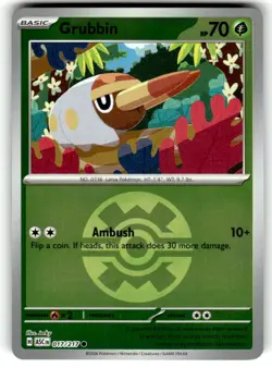 GRUBBIN (QUICK BALL) 017/217 REVERSE HOLO C POKEMON ASCENDED HEROES NM/M - Image 1