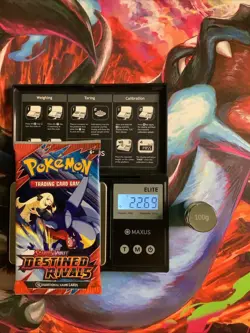 Heavy 22.69g Pokemon TCG Destined Rivals Booster Pack Factory Sealed - Image 1