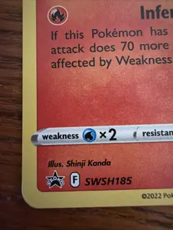 Pokemon TCG Moltres SWSH185 Brilliant Stars Black Star Promo Holo - Image 2
