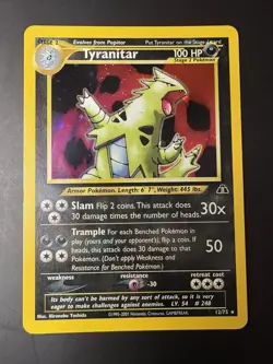 Tyranitar Holo 12/75 Pokemon WOTC Neo Discovery Vintage Rare 2001 - Image 3