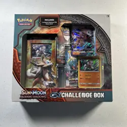 Pokemon TCG: Sun and Moon Burning Shadows GX Challenge Box Lycanroc New Sealed - Image 1