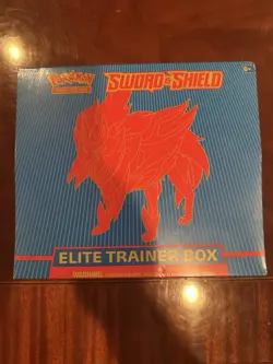 Sword and Shield Base Set ETB Elite Trainer Box Zamazenta Pokemon TCG Sealed - Image 1
