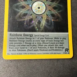 Pokemon Rainbow Energy Team Rocket Holo Rare Unlimited 17/82 English - Image 4