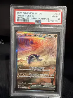 2023 Pokemon PSA 8 Great Tusk ex #246/198 Scarlet and Violet German Set NM-MT - Image 1