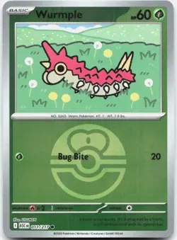 WURMPLE (LOVE BALL) 011/217 HOLO C ASCENDED HEROES POKEMON REVERSE HOLO NM/M - Image 1