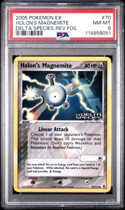 2005 POKEMON EX DELTA SPECIES HOLON'S MAGNEMITE #70 REVERSE PSA 8 NM #114858051 - Image 1