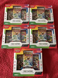 Pokemon TCG First Partner Illustration Collection Series 1 New Sealed (lot of 5) - Image 1