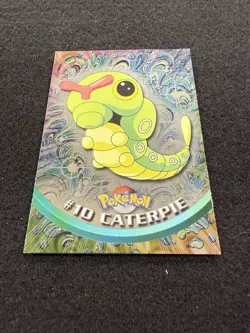 Pokemon Caterpie Foil #10 from Topps Blue Logo in LP condition! - Image 1