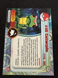 Pokemon Caterpie Foil #10 from Topps Blue Logo in LP condition! - Image 2