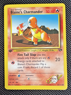 1st Edition Blaine's Charmander - Pokemon 2000 Gym Challenge #60 - Image 1