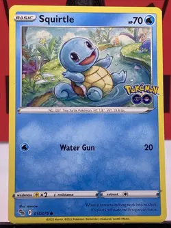 Squirtle 015/078 Pokemon Go Common Regular Pokemon TCG 2022 NM - Image 3