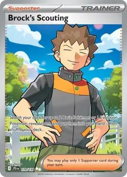 Brock's Scouting (#179/159) - Holofoil SV - Journey Together LP Pokemon - Image 1